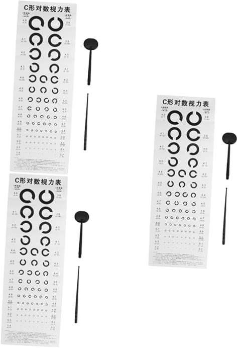 Gatuida3 Sets Eye Chart Visual Acuity Chart Eyesight Chart Vision ...