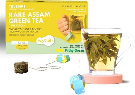 woolah RARE ASSAM GREEN TEA - 192 Truedips | 16 PACKET Of Green Tea Box ...