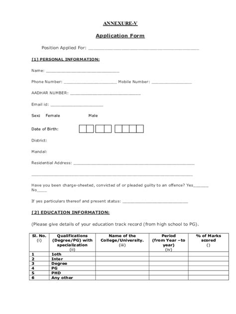 Annexure V Form - Fill Online, Printable, Fillable, Blank | pdfFiller