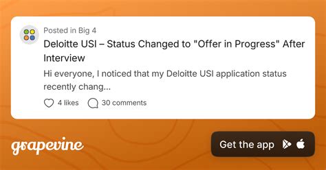 Deloitte USI – Status Changed to "Offer in Progress" After Interview ...