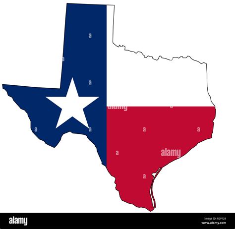 map of texas in national colors Stock Photo - Alamy