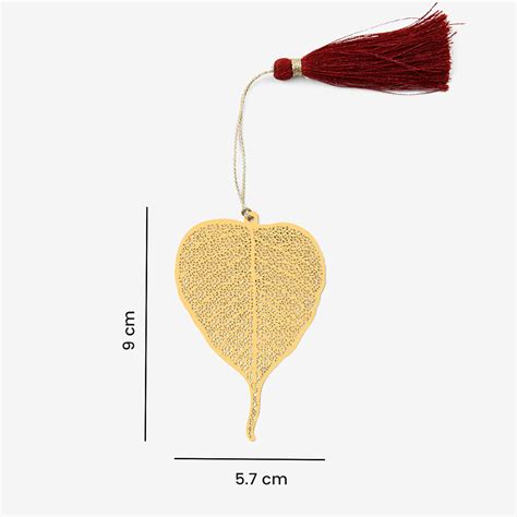 Brass Pipal Leaf Design Bookmark – DecorTwist