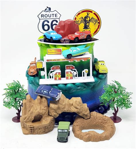 Cars Themed Radiator Springs Birthday Cake Topper India | Ubuy