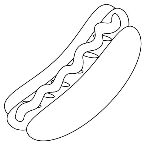 Hot Dog Coloring Pages