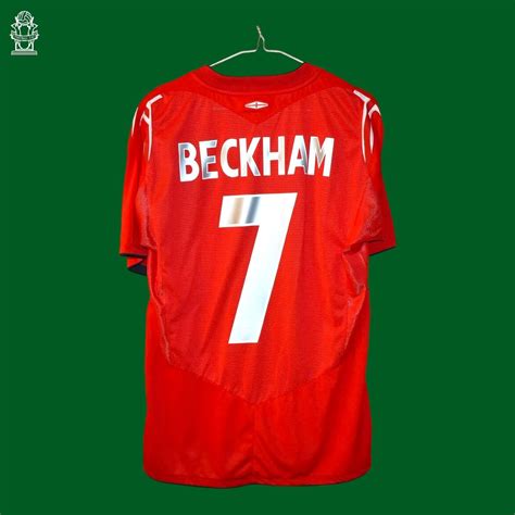 Buy England EURO 2004 away retro Umbro shirt size M with David Beckham ...