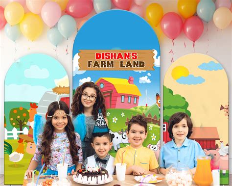 Farm Theme Arch Backdrop | Personalized Party Supplies India Online