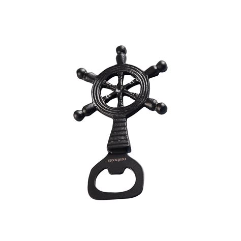 The Ship Steering Wheel Bottle Opener Matte Black – Nestroots