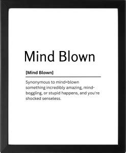 Mind Blown 9.5 X 11.5 UNFRAMED Dictionary Definition Art Print Poster ...