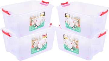 Aristo Multipurpose Plastic Container with Wheels 25 LTR (Transparent ...