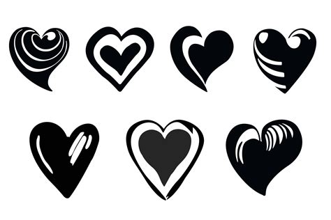 Heart Images Clip Art Black And White