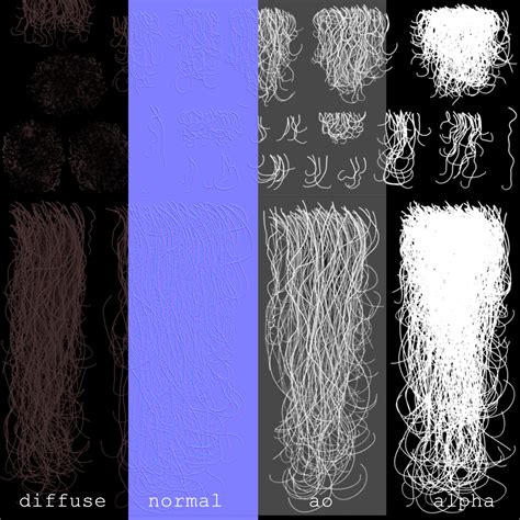 ArtStation - Afro haircard 2D textures for African descent Black curly ...