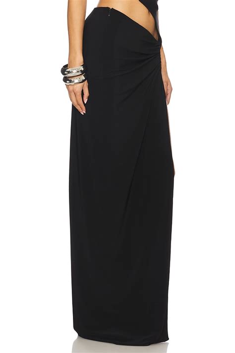 MAY MASHIAH X FWRD Ava Skirt in Black | REVOLVE