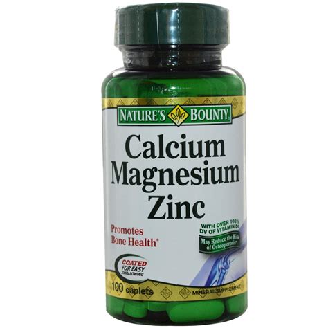 Nature's Bounty Calcium, Magnesium, Zinc, 100 Caplets Australia – Mega ...