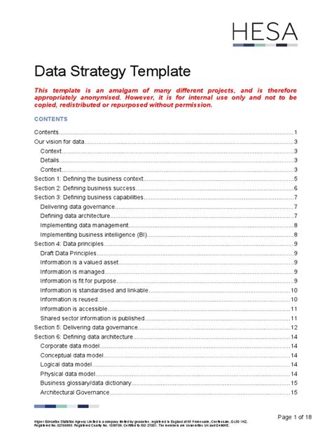 Image result for Sample PDF of Data Strategy