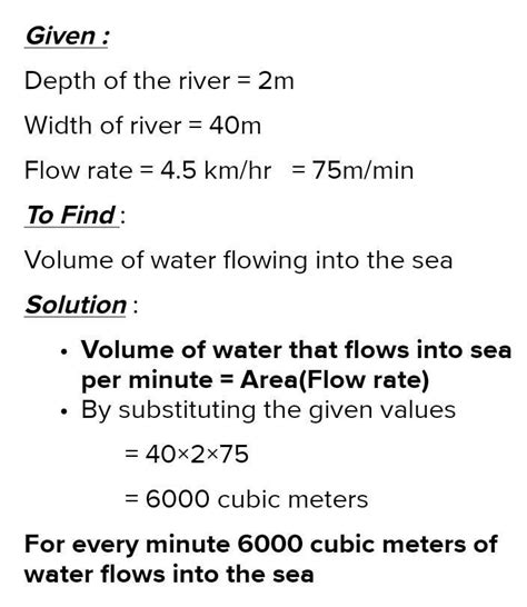 Q1. True or False statement(a) A river 10m deep and 40m wide is flowing ...