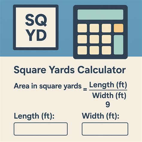 Free Square Yards Calculator Online - Construction Calculators
