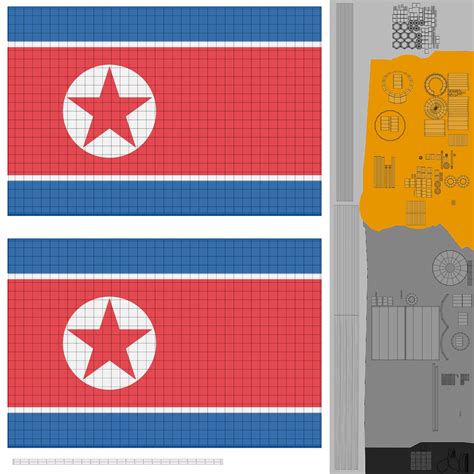 3D North Korean Flags - TurboSquid 2205877