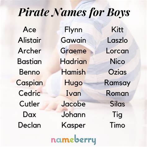 Pirate names for boys | Pirate names, Name inspiration, Baby names
