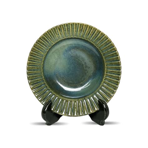 Ceramic Dining Emerald Green Ceramic Deep Pasta Plates Set of 2