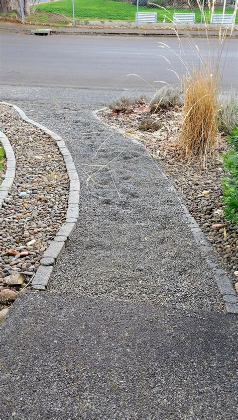 How do I make a pea gravel path walkable? It's currently ~2-3 inches ...