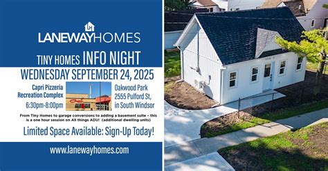 Tiny Home INFO NIGHT, 2555 Pulford St, Windsor, ON N9E, Canada, 24 ...