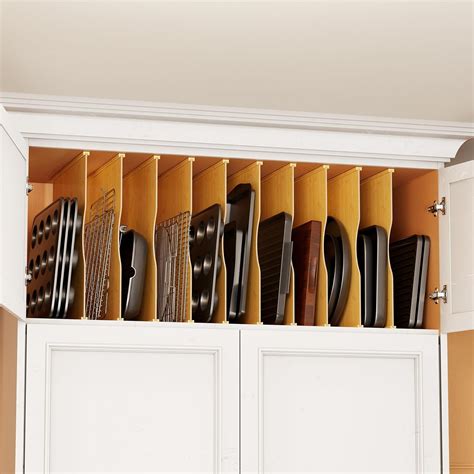 Amazon.com: SpaceAid 10 Pack Tray Dividers for Cabinets, Bamboo Kitchen ...