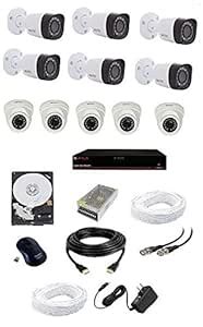 CP Plus Plastic and Metal 2.4 MP HD CCTV Camera, HD DVR, 6 Bullet ...