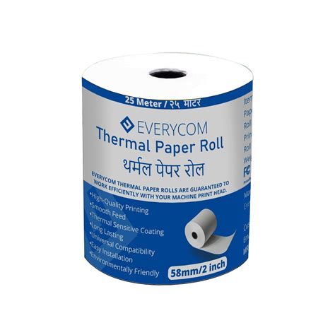 Everycom Thermal Receipt Paper Roll - 80mm(3 inch) x 25 Meter - Pack of ...