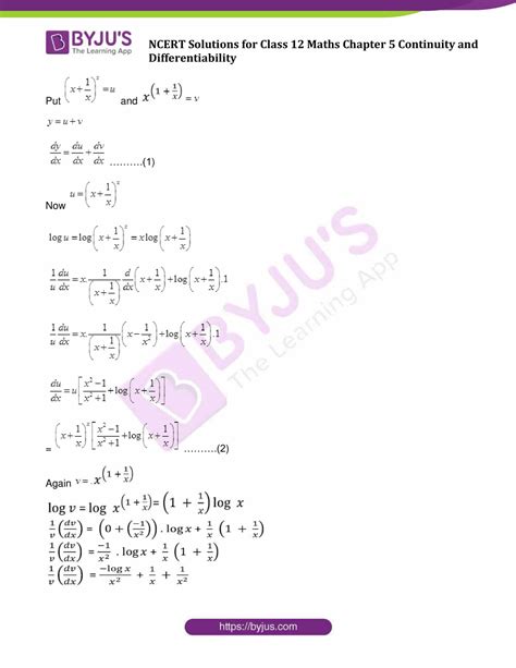 Class 12 Maths Continuity and Defferential Exercise 5.2 的图像结果