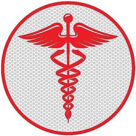 CVANU (Pack of 2) Red Doctor car Decal Sticker(14.5Cm X 15.5 Cm ...