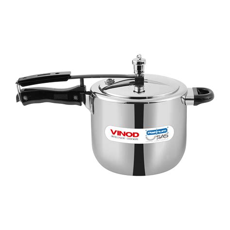 Buy Vinod Straight Platinum Triply Stainless Steel Inner Lid Pressure ...