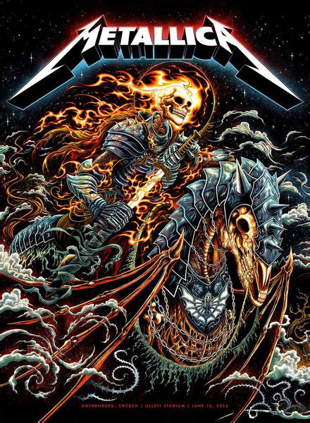 Metallica - Live In Sweden 2023 - Rock and Metal Music Concert Poster ...