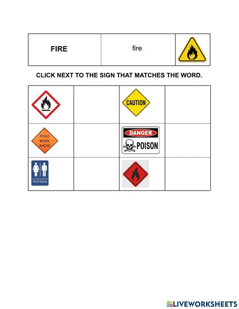 Image result for ASL Fire Signs Worksheets