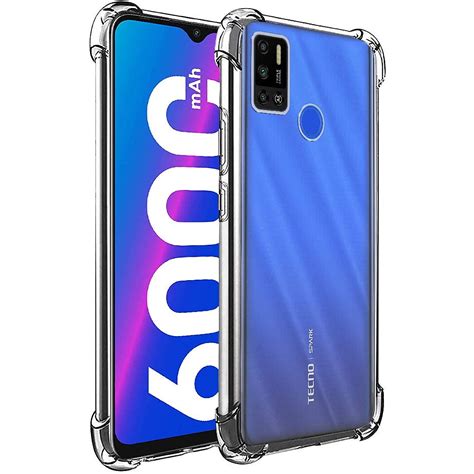 Techno Spark 6 Air | Back Case Bumper Transparent Cover : Amazon.in ...