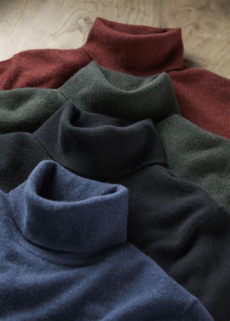 Men's Cashmere Roll Neck Sweater