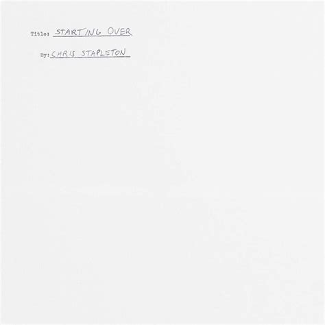 Image result for Chris Stapleton Starting Over Words