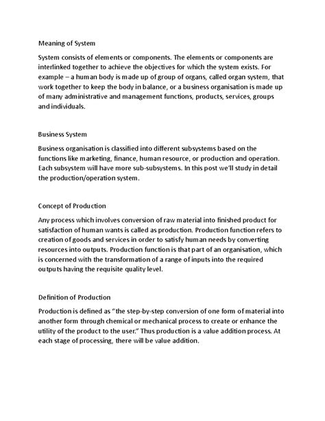 Nature and Objectives of Prod. and Ops. Management (POM 101) - Studocu