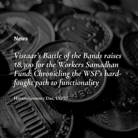 Vistaar’s Battle of the Bands raises Rs. 8300 for Workers Samadhan Fund ...