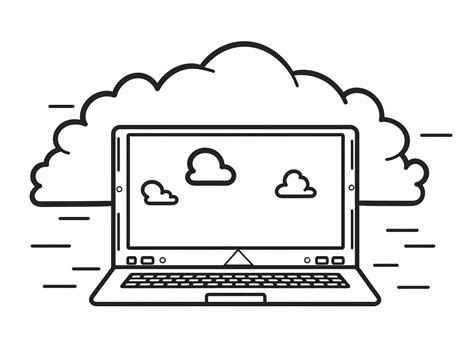 Laptop Coloring Page 的图像结果