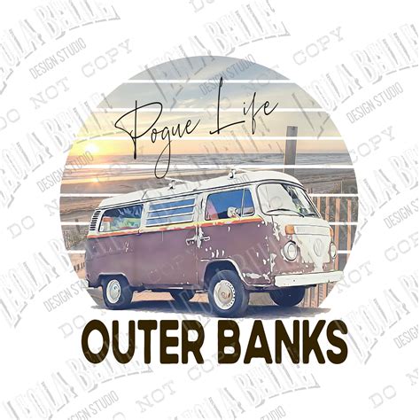Vintage Retro Van Clipart PNG Sublimation Shirt Design pogue life outer ...