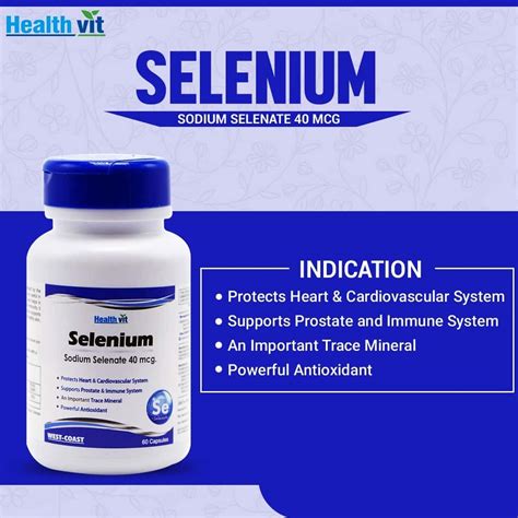 Buy HEALTHVIT SELENIUM 40 MCG FOR IMMUNE SYSTEM SUPPORT- 60 CAPSULES ...