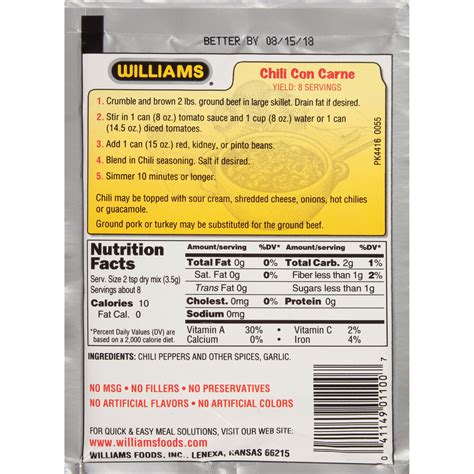 Williams Chili Seasoning Recipe | Bryont Blog