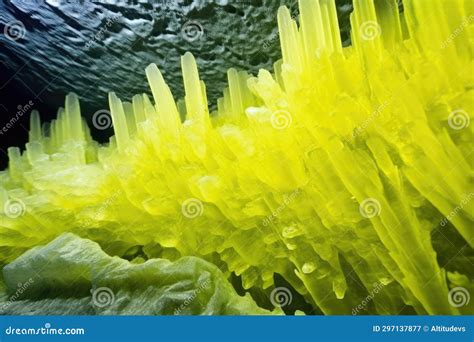 Close-up of Sulfur Crystals Forming by an Underwater Vent Stock Image ...
