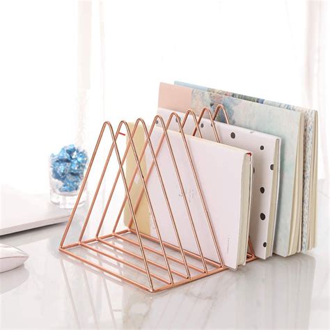 Urban Hamlet Triangle Wire Magazine Tabletop Files Folder Stand Desktop ...
