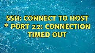 Port 22 Connection Timeout 的图像结果