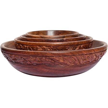 Buy Naayaab Craft Sheesham Wood Classic Elegant Bowl, Multipurpose for ...