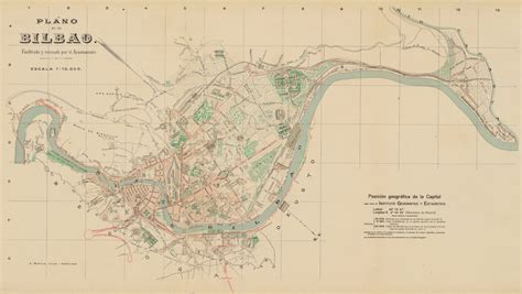 Plano de Bilbao, por Alberto Martín (1913) - Mapas Milhaud