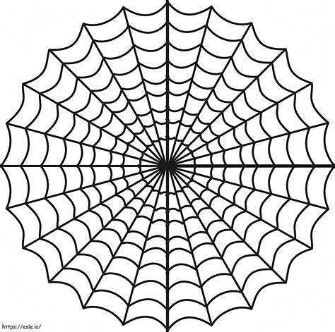 Free Printable Spider Web coloring page