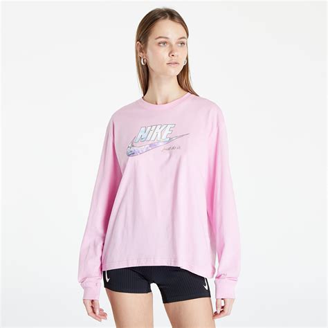 Trička Nike Sportswear Women's Long-Sleeve T-Shirt Pink | Queens 💚