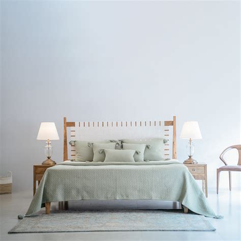Wabi Sabi - Styled Room - set of bedspread, carpet and two table lamps ...
